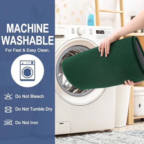 OLANLY Memory Foam Bathroom Runner Rugs 59x24, Long Mats, Blackish Green - Image 6