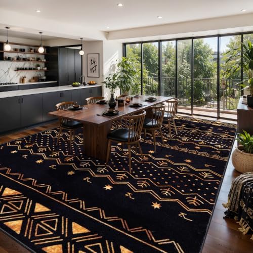 SERISSA 9x12 Washable Non-Slip Boho Area Rug for Living Room - Image 2