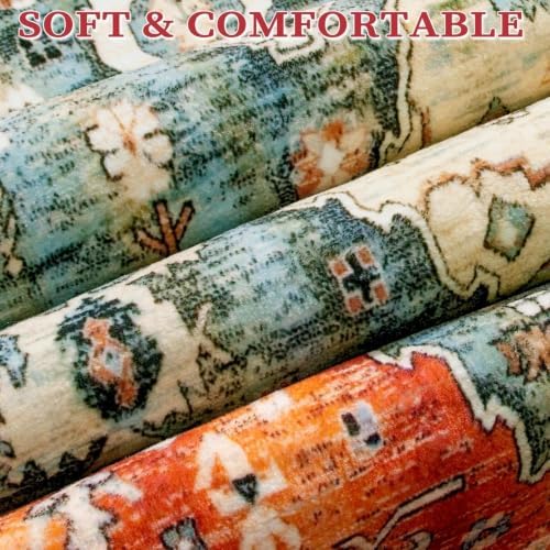 SERISSA 10x14 Washable Non Slip Boho Area Rug for Living Room - Image 5