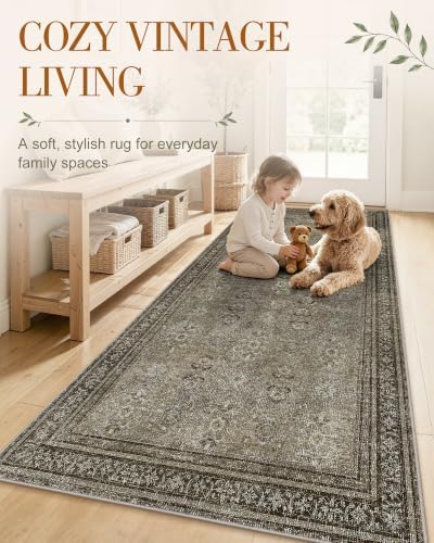 OLANLY 2x8 Washable Runner Rug, Soft Non Slip Carpet for Hallway Kitchen - Image 3