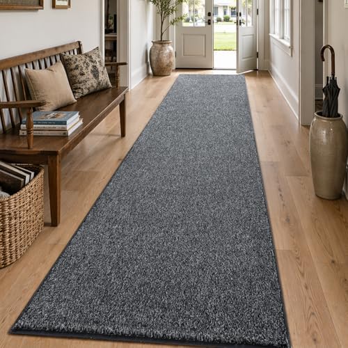 2x10 Black/White Runner Rug Washable Non-Slip for Kitchen Hallway Bathroom - Image 3