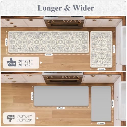 KIMODE Kitchen Floor Mats Cushioned Anti Fatigue Rugs Sets of 2 - Image 2