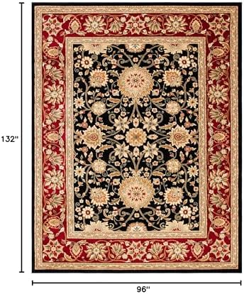 SAFAVIEH Lyndhurst Area Rug 8x11, Black & Red LNH212G - Image 2