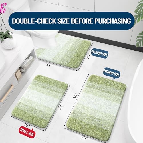 OLANLY Bathroom Runner Rug 59x24, Extra Soft Absorbent Microfiber Bath Rugs - Image 2