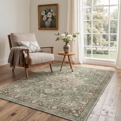 GENIMO 8x10 Outdoor Rug, Washable Quick Dry for Patio, Dusty Sage - Image 7