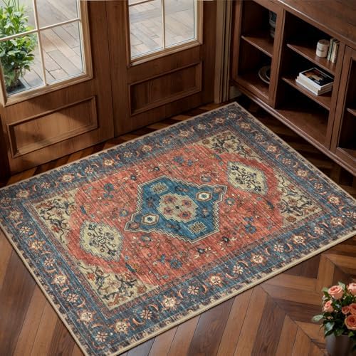 Tangsoo Oriental 2x3 Washable Entryway Rugs, Non Slip Small Area Rug by Tangsoo