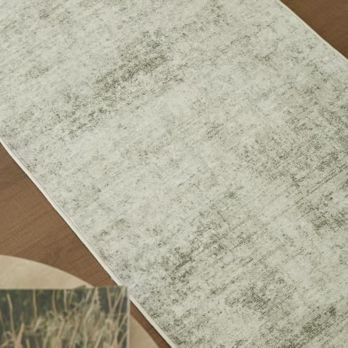 2'x3' Vintage Beige Low Pile Rug, Washable Non-Slip Non-Shed Decor Carpet - Image 5