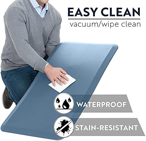 KANGAROO Cushioned Anti Fatigue Kitchen Mats for Floor, 20x39 Sky Blue - Image 5