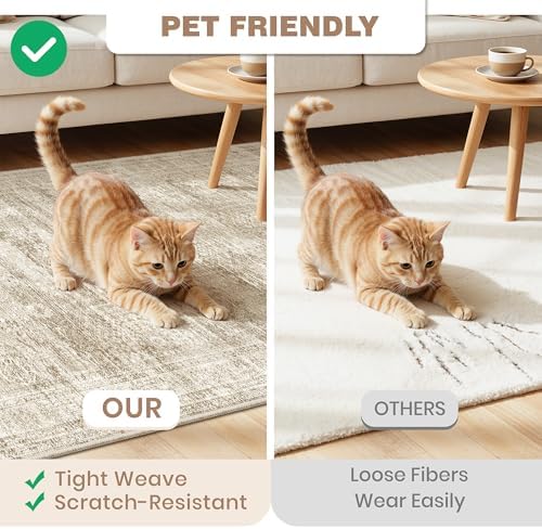 Kitchen Rugs Sets of 3, 2x3 2x4 2x5 Rug Runner,Brown - Image 6