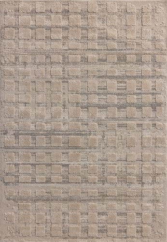 Loloi Amber Lewis Monty Collection MOT-06 Pebble/Beige 6'-7" x 9'-3" Area Rug - Image 3
