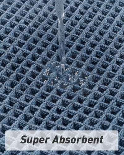 Upgraded Waffle Bath Mat Runner Absorbent Non Slip Bathroom Mat, 2' x 6' - Image 2