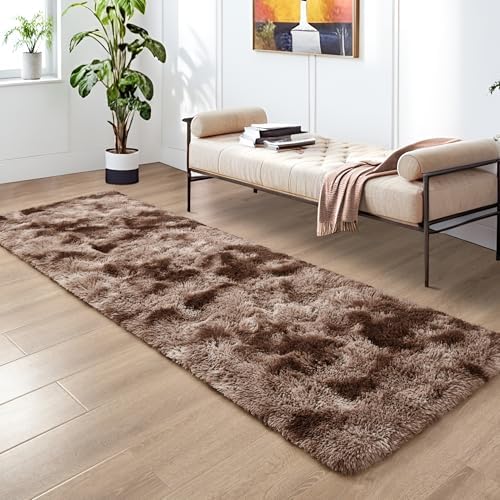 Tepook Fluffy Runner Rugs for Bedroom Aesthetic 2x6 Shag Soft Bedside Rug - Image 3