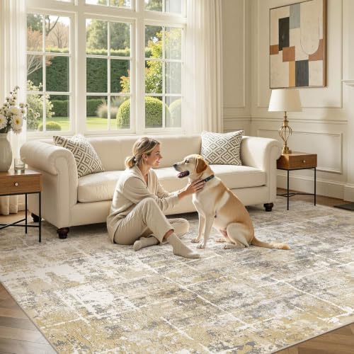 DMOYEST Area Rug Living Room Rugs 9x12 Washable Abstract Carpet - Image 6
