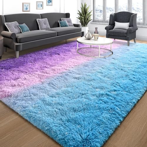 Tepook Fluffy Rugs for Living Room, Area Rug 6x9 Soft Carpet for Bedroom by Tepook