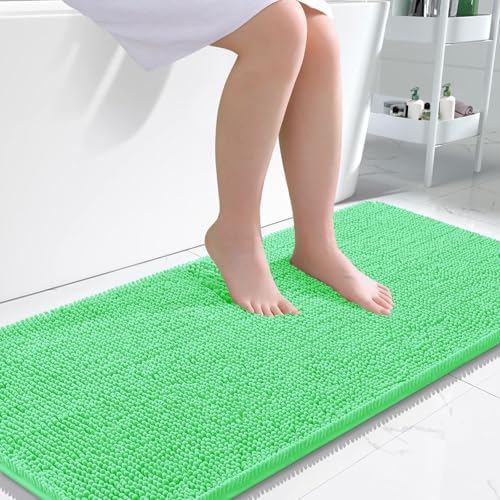 OLANLY Bathroom Runner Rugs 45x27, Extra Soft Absorbent Chenille Bath Rugs by OLANLY