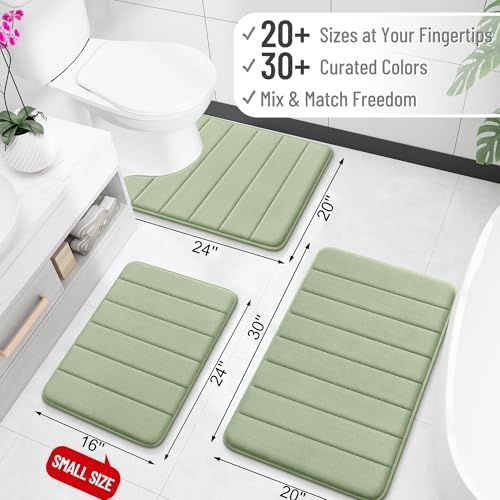 OLANLY Memory Foam Bath Mat 35x16, Super Soft and Absorbent Bathroom Rugs - Image 2