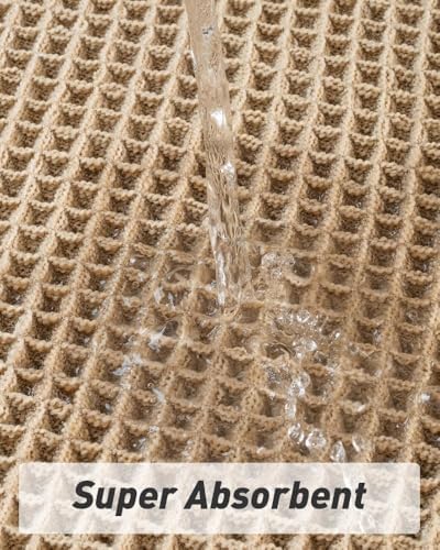 Upgraded Waffle Bath Mat Ultra Absorbent Non Slip Bathroom Mat, 20" x 32" - Image 3
