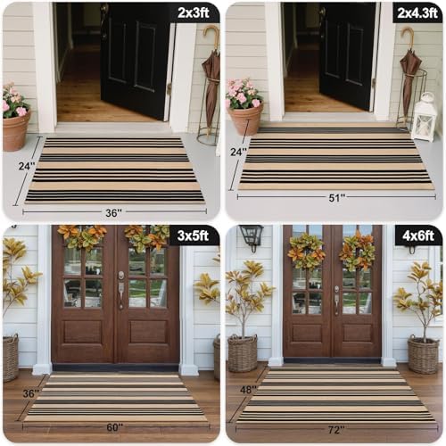 OJIA Front Door Mat 24"x35" Washable Fall Porch Rug Outdoor Doormat Decor - Image 3