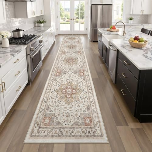 cotiled 2x6 Hallway Runner Rug for Entryway, Non-Slip Vintage, Golden Taupe - Image 6