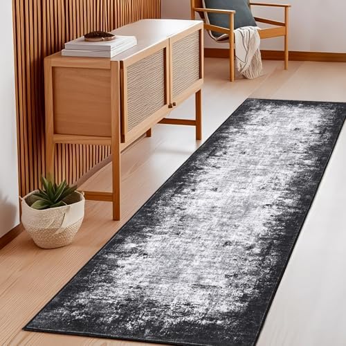 GarveeHome Entryway Rug 2x3 Washable Modern Abstract Small Grey - Image 2