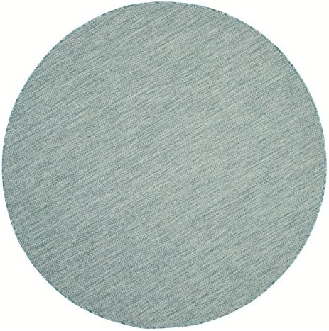 SAFAVIEH Outdoor Square Rug 6'7" - Courtyard Collection - Coastal Design, Natural & Cream, Durable & Easy Cleaning, Ideal for Patio, Entryway, Mudroom, Backyard (CY8022-03012) - Image 3