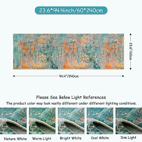 Lahome Modern Abstract Rug - 2x8 Colorful Hallway Runner Rug, Non Skid Washable, Bathroom Carpet, Indoor Floor Entryway Runner for Living Dining Bedroom Kitchen - Image 2