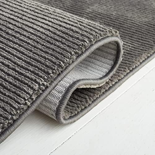 SAFAVIEH Revive Collection Area Rug - 8' Square, Charcoal, Non-Shedding & Easy to Clean, Ideal for Living Room, Bedroom, Dining Space (REV102H) - Image 6
