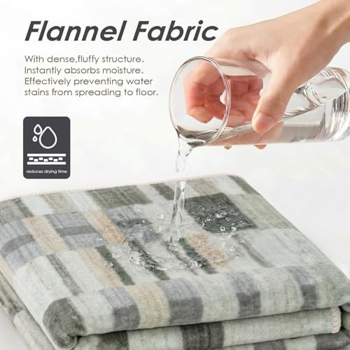 hicorfe Kitchen Runner Rugs,[No Crease] 3 Pieces Non Slip Kitchen Mats for Floor,Washable Kitchen Rugs,Geometric Floor Carpet for Hallways Entryway Laundry Room(20"x32"+20"x48"+21"x59" Light Tauqe) - Image 5