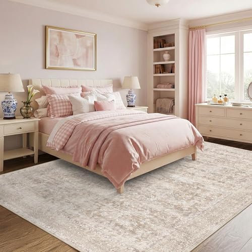 Beige 8x10 Area Rugs for Living Room Netural Large Washable Rugs - Image 4