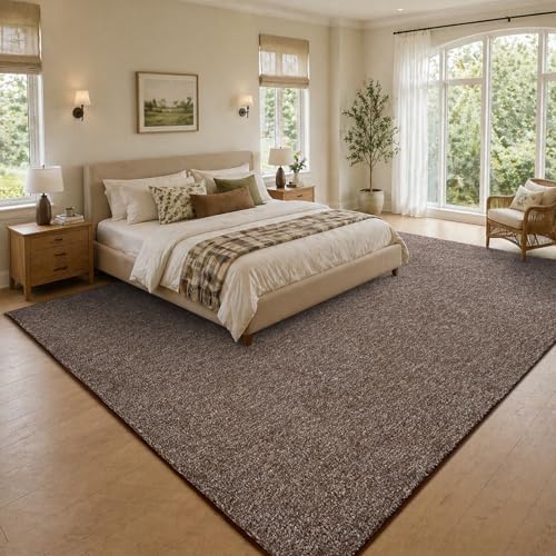 7x10 Large Coffee/White Area Rug Washable Non-Slip for Living Room Bedroom - Image 2