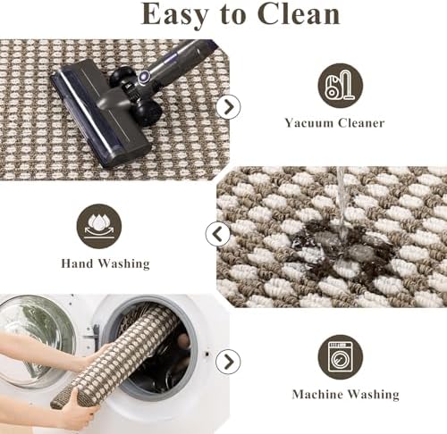 Ileading Indoor Door Mat 3x5ft, Absorbent Muddy Mats for Dogs, Low-Profile Entrance Large Welcome Mat with Non-Slip Rubber Backing, Washable Runner Carpet for Hallway,Entryway,Kitchen(Brown) - Image 5