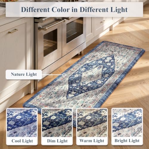 Collive Cushioned Anti Fatigue Kitchen Runner Rugs, Dusty Blue, 17.3”x59” - Image 7