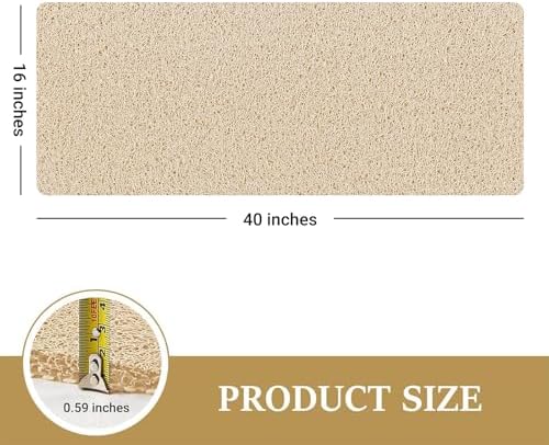 LuxStep Shower Mat Bathtub Mat,Non-Slip Bath Mat with Drain, Quick Drying - Image 2