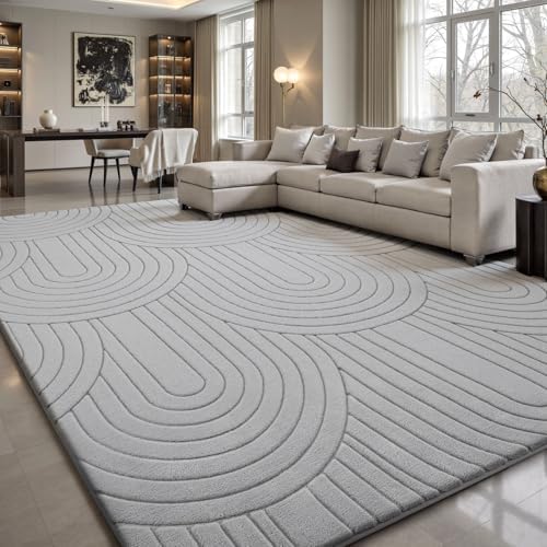 Sour Lemon 6x9 Area Rugs for Living Room Bedroom, Large Carpet Cream Rug by SourLemon