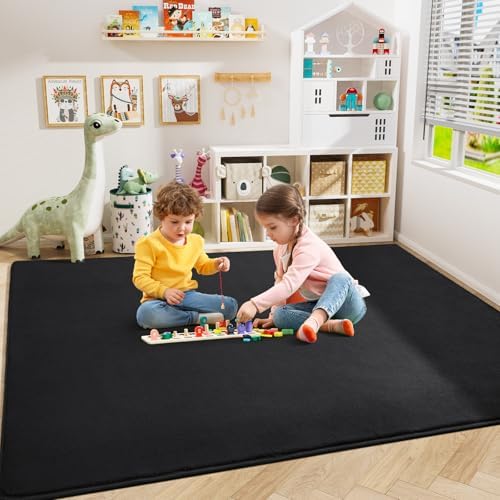 Amearea Modern Area Rugs for Bedroom Living Room, 5x8 Black Memory Foam Rug - Image 6
