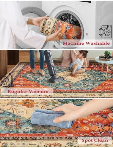SERISSA 3x12 Washable Non Slip Boho Runner Rug for Hallway - Image 3