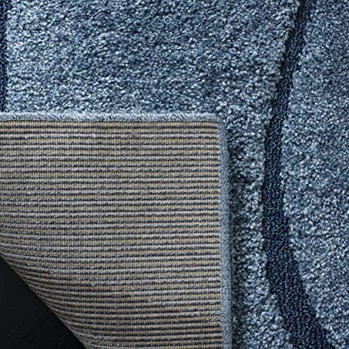 SAFAVIEH Florida Shag Rug 6'x9', Soft Plush Light Blue & Blue SG471-6065 - Image 5