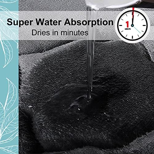 OLANLY Memory Foam Toilet Rugs U-Shaped 24x20, Soft Bath Mat, Dark Grey - Image 6