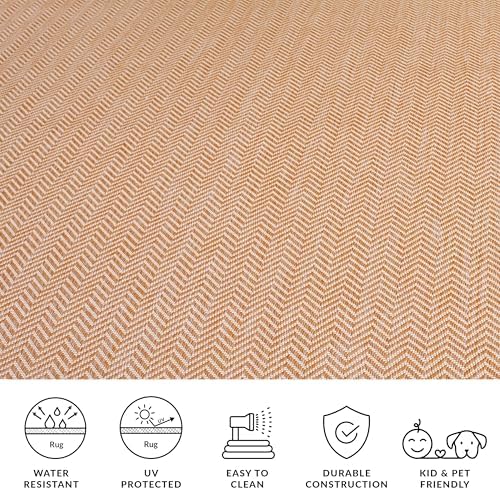 SAFAVIEH Courtyard Outdoor Square Rug 7'10", Natural & Cream CY8022-03012 - Image 5