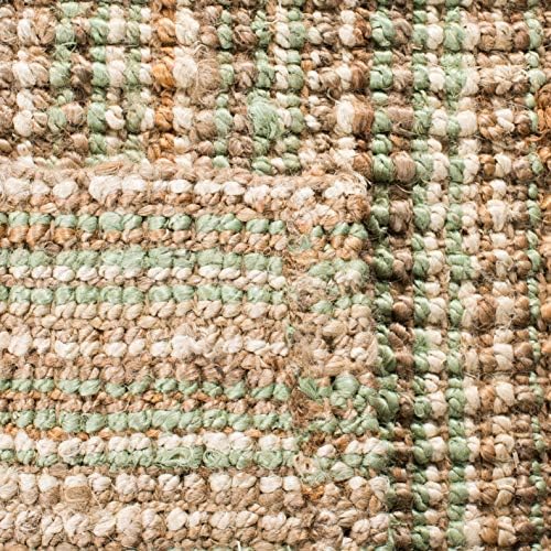 SAFAVIEH Natural Fiber Runner Rug 2'6"x10' Jute Knotted, Sage NF447S - Image 5