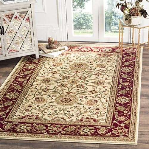 SAFAVIEH Lyndhurst Square Rug 3'3", Ivory & Red LNH212K by Unknown