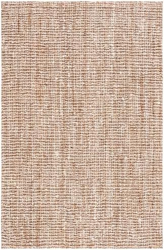 SAFAVIEH Natural Fiber Area Rug 5x8, Jute Knotted Natural & Ivory NF447N - Image 3