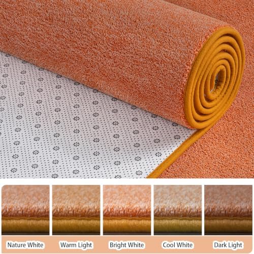 AROGAN 3x8 Runner Rug for Hallway, Long Runner Rugs Non Slip, Orange - Image 3