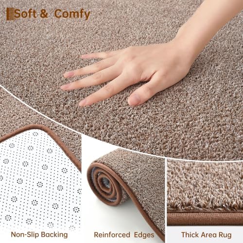 Keeko 4x4 Square Area Rugs for Living Room Bedroom,Soft Washable Carpet - Image 2