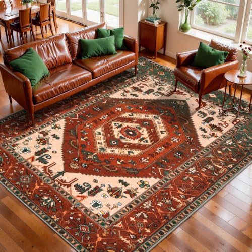 SERISSA 5x7 Washable Non Slip Boho Area Rug for Living Room by SERISSAHomeDecorCollection
