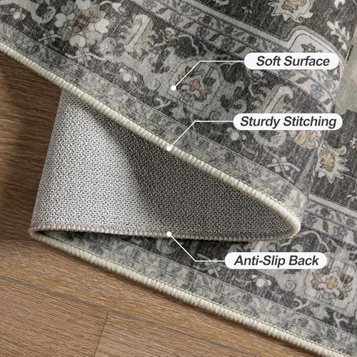 Tangsoo Vintage 2.6x10 Hallway Runner Rugs, Washable Non Slip Rug Runners - Image 6