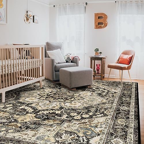 Washable 8x10 Area Rugs for Living Room: Soft Thin Rugs for Dining Room - Image 2