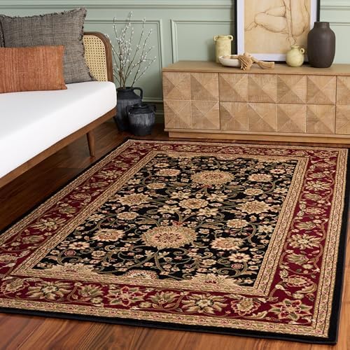 SAFAVIEH Lyndhurst Area Rug 6x8, Black & Red LNH212G by Unknown
