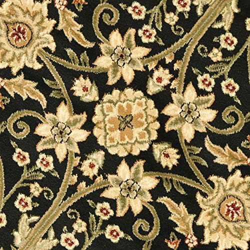 SAFAVIEH Lyndhurst Round Rug 8', Black & Ivory LNH212A - Image 5