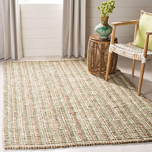 SAFAVIEH Natural Fiber Accent Rug 3x5, Jute Knotted Sage & Natural NF447S by Unknown